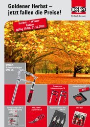 Herbst- / Winter- Aktion gültig 15.09. - Bessey