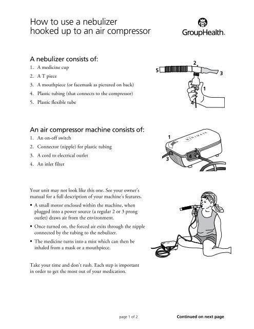 How to Use a Nebulizer with Air Compressor - Group Health ...