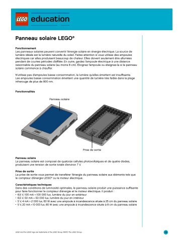 Panneau solaire LEGOÂ®