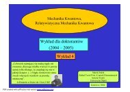 WykÅad 4 - cd. Postulaty, Matematyka MK - Uniwersytet ÅlÄski