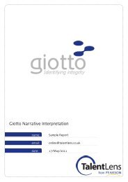 Giotto Sample Report - TalentLens