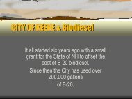 CITY OF KEENE & Biodiesel - Granite State Clean Cities Coalition