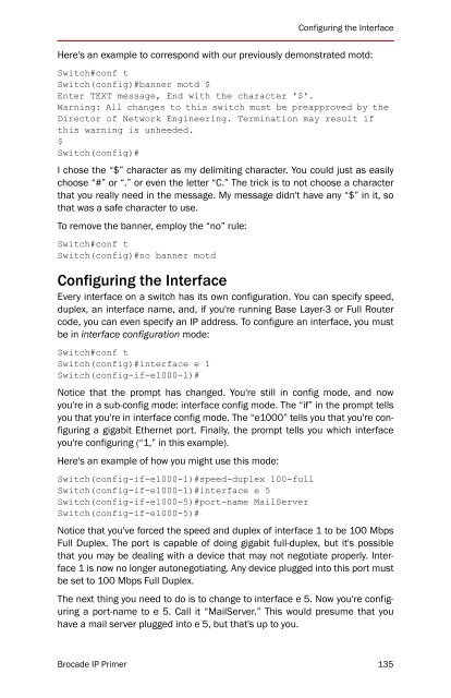 BROCADE IP PRIMER