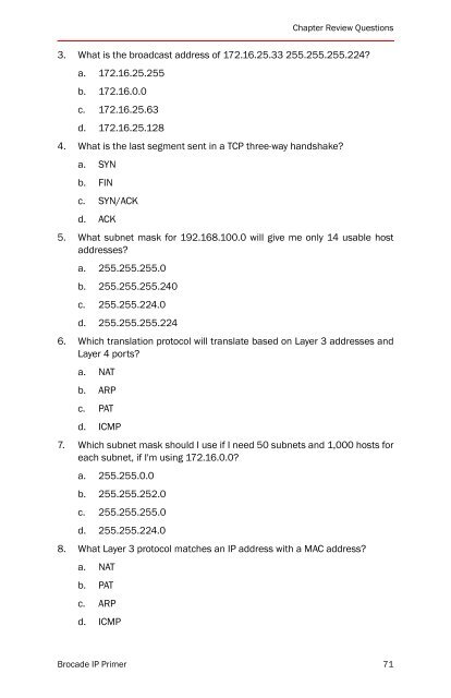 BROCADE IP PRIMER