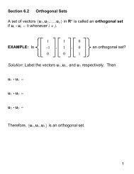 Section 6.2 Orthogonal Sets A set of vectors u1,u2,,up in Rn is called ...