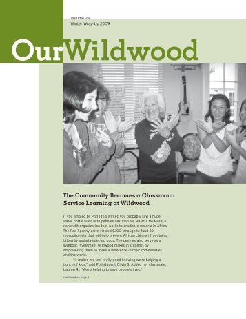 The Community Becomes a Classroom: Service ... - Wildwood School
