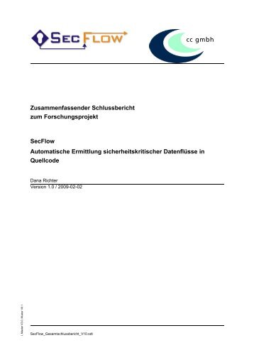 Gesamt-Schlussbericht des Verbundprojektes Deutsch - CC Gmbh