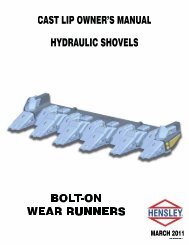 Bolt-on Wear Runners - March 2011 - Hensley Industries, Inc.