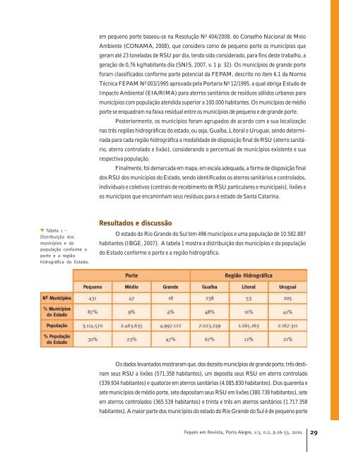 Revista da FundaÃ§Ã£o Estadual de ProteÃ§Ã£o Ambiental ... - Fepam