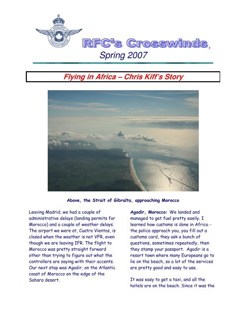 , Spring 2007 - Rockcliffe Flying Club