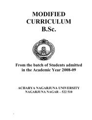 ug third year science courses - Acharya Nagarjuna University