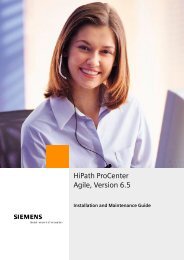 Installation and Maintenance Guide, HiPath ProCenter Agile