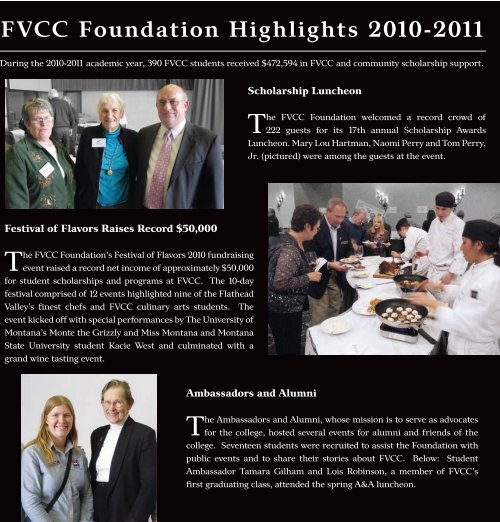 Annual Report 2010-2011 - Flathead Valley Community College