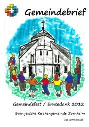 Gemeindebrief - Evangelische Kirchengemeinde Zornheim