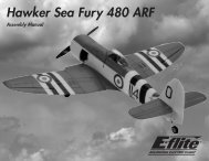 Hawker Sea Fury 480 Manual - E-flite