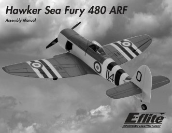 Hawker Sea Fury 480 Manual - E-flite