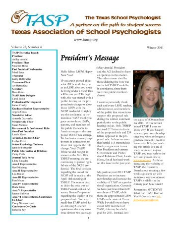 By Law Change - Texas Association of School Psychologists