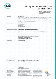 EC type-examination Certificate - Mettler Toledo