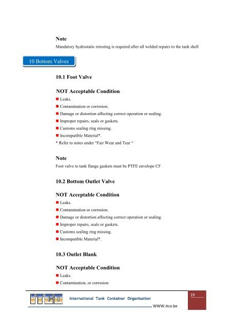 Acceptable Container Condition - Itco.be