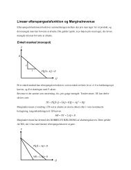 Note til lineær efterspørgsel og MR-kurven - bennike.org