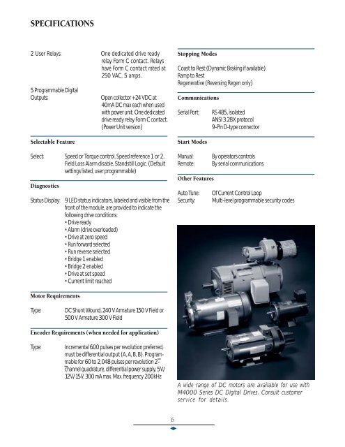 m4000 series digital dc drive