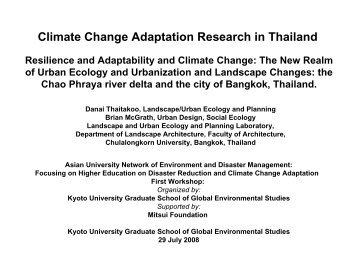 Climate Change Adaptation Research in Thailand - auedm