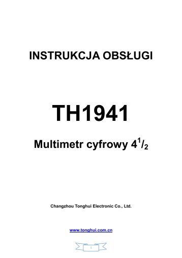 INSTRUKCJA OBSŁUGI Multimetr cyfrowy 4 /2 - BIALL sp. z oo