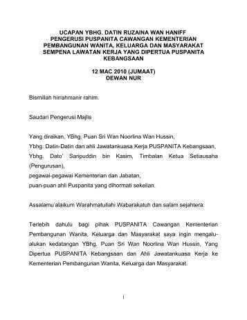 Ucapan Pengerusi Sempena Mesyuarat Agung ke-6 Ucapan Pengerusi Sempena Mesyuarat Agung ke-6