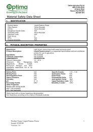 CalSap MSDS - Optima Agriculture