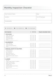 Monthly Inspection Checklist