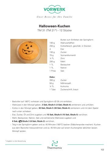 Halloween-Kuchen - Thermomix