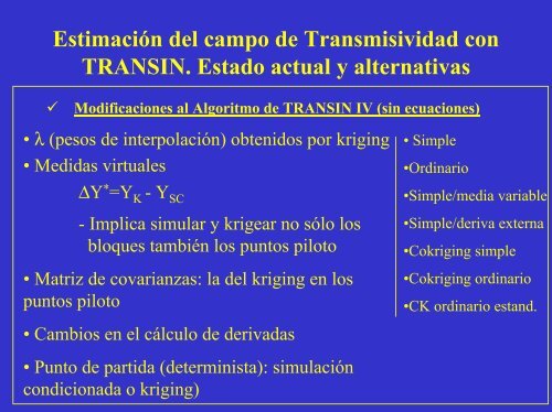 EstimaciÃ³n del campo de Transmisividad con TRANSIN. Estado ...