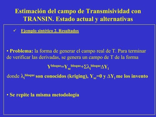 EstimaciÃ³n del campo de Transmisividad con TRANSIN. Estado ...