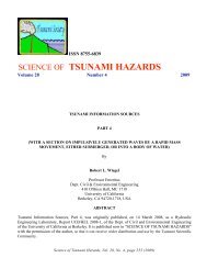 SCIENCE OF TSUNAMI HAZARDS - Tsunami Society International