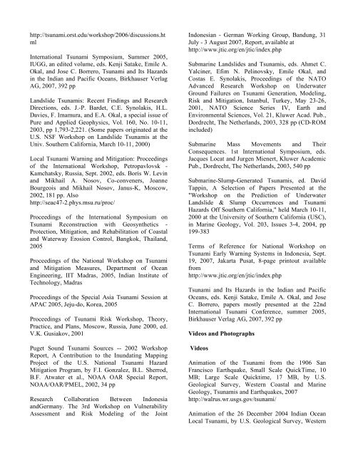 SCIENCE OF TSUNAMI HAZARDS - Tsunami Society International