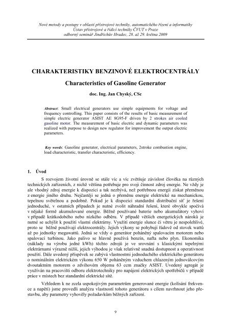 sbornÃ­k - Fakulta strojnÃ­ ÄŒVUT v Praze - Czech Technical University ...