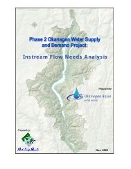 Instream Flow Needs Analysis - Okanagan Basin Water Board