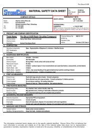 MATERIAL SAFETY DATA SHEET - StonCor Africa