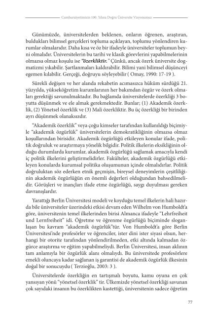 Cumhuriyetimizin 100. YÄ±lÄ±na DoÄru Ãniversite ... - TÃ¼rk EÄitim-Sen