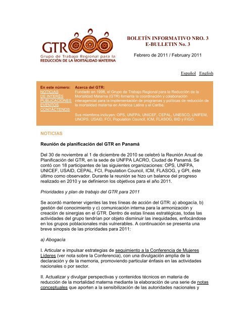 GTR ESP - International Confederation of Midwives
