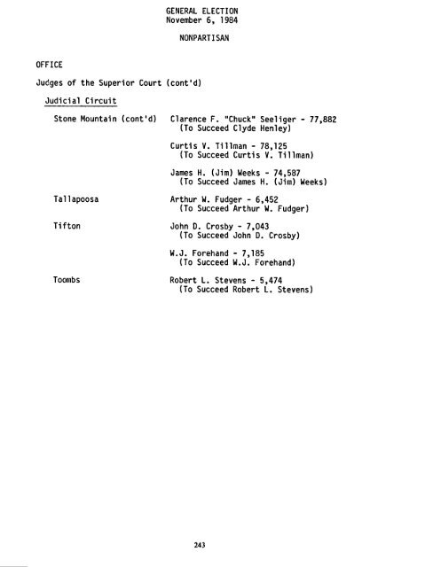 Georgia Official and Statistical Register 1983-84 - the Digital Library ...