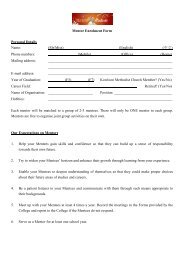 Mentor Enrolment Form Personal Details Name: (Mr/Miss) (English ...