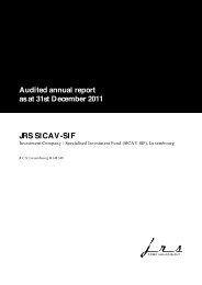 JRS SICAV-SIF - JRS Fonder