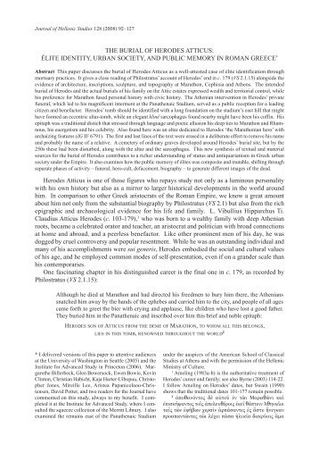 The burial of Herodes Atticus - Cambridge Journals