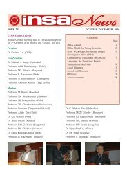 INSA Council (2011) Contents - Indian National Science Academy