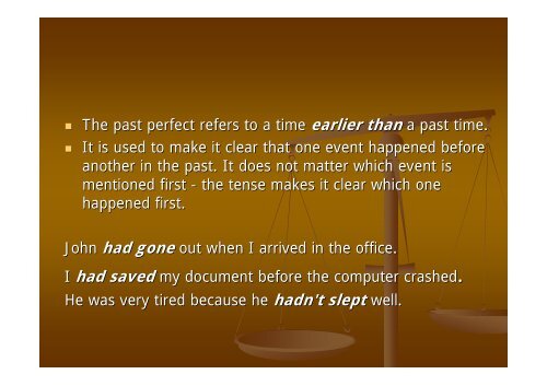 PAST PERFECT TENSE