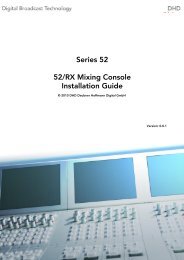 52/RX Modular Mixing Console Installation Guide - Dhd-audio.de