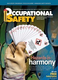 Hazards in - Canadian Occupational Safety Magazine