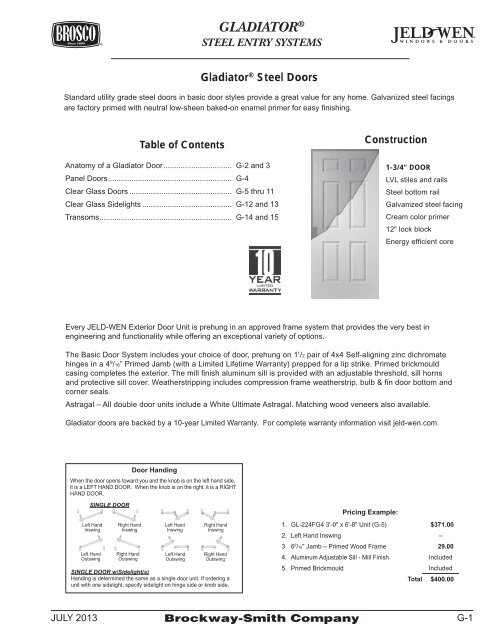 Gladiator Steel Door - Brosco