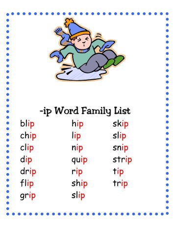 ip Word Family Set - Little Book Lane